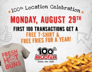 Celebrating 100 restaurants with nationwide giveaway
