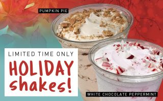Limited Time Holiday Shakes