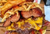 MOOYAH indulgent hamburgdog hot dog burger